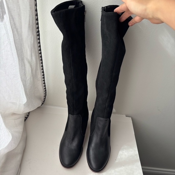 SPLENDID Mary Suede leather Mid Calf Boots Pointed toe Block Heel Size 8.5 - Picture 5 of 8